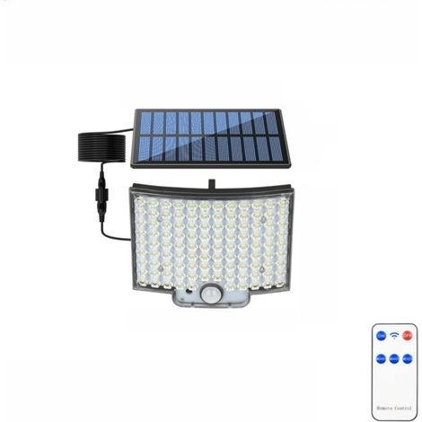 Applique murale solaire JY-311 – 118 LED, télécommande, IP65, batterie 1800mAh, pour mur/porche/garage (1/5)