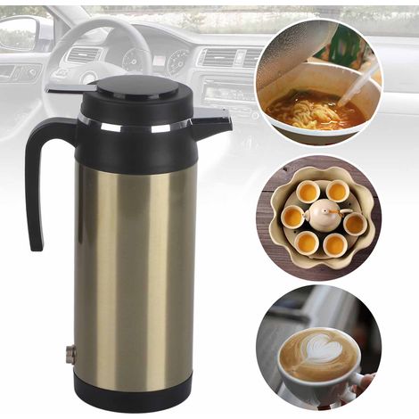 Bouilloire électrique 1000ML 24V pour voiture, thermos chauffant en acier inoxydable pour voyage (1/5)