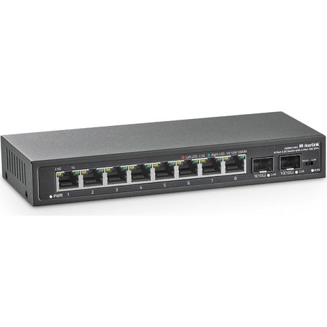 Switch Ethernet 2.5G 8 Ports avec Slot SFP 2x10g, 8 Ports Base - t 2.5G, isolé par VLAN, métal Non géré, sans Ventilateur Petit Commutateur réseau (1/5)