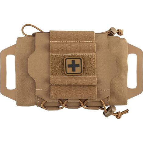 Bolsa táctica militar, cinturón de primeros auxilios rápido, sistema de supervivencia de dos piezas, bolsa de medicamentos enrollable (1/5)