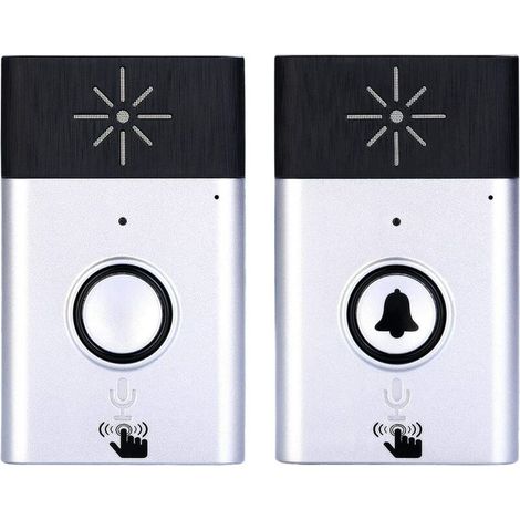 Interphone sans fil sans fil détachable, version USB argentée, compatible avec sonnette et communication bidirectionnelle en anglais.-AquaForge
