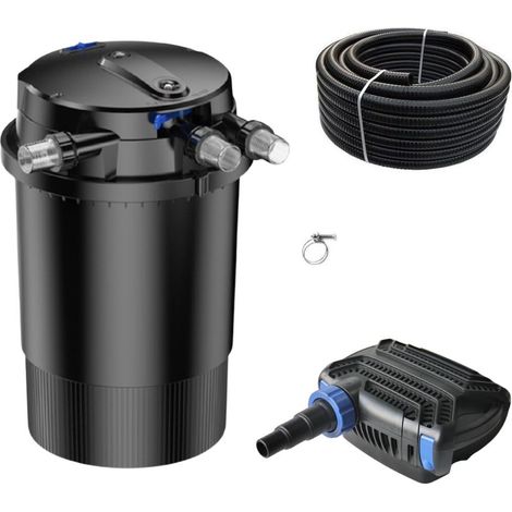 Druckteichfilter Set CPU 30000 mit 70W Eco Pumpe 10m Schlauch Nr.49