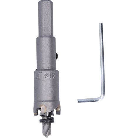 Scie-cloche acier rapide 3 lames angle incliné coupe durable métal avec clé hexagonale 18mm (1/5)