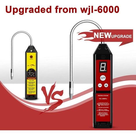 WJL-6000PRO Détecteur De Fuite De Fréon AVEC LUMIÈRE LED, Détecteur De Fuite De Réfrigérant, Détecteur De Fuite d'Halogène Testeur Hvac Air Condition R22 R410A R134A Cfc Hcfcs Indicate (1/5)