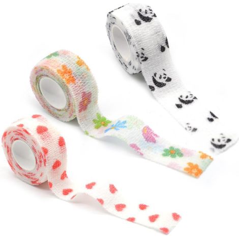 3 Rollen selbstklebender, nicht gewebter Verband, hornhauthemmend und atmungsaktiv, 2,5 cm x 4,5 m, für Schulkinder
