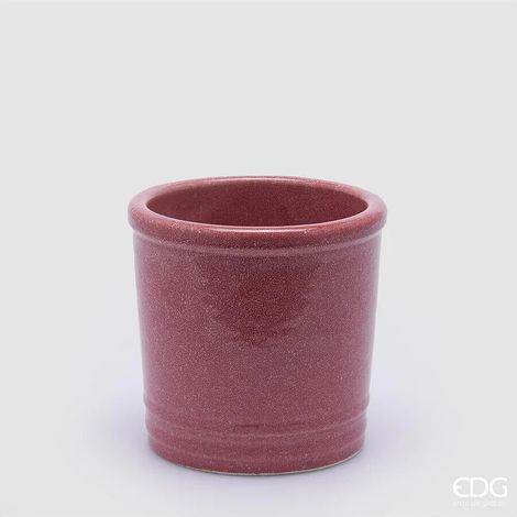 EDG, VASO GLAZE CILINDRO IN CERAMICA, VASI FIORIERE