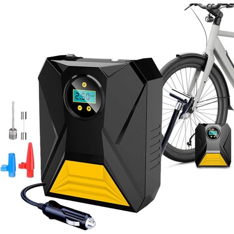Compresseur d'air  Gonfleur De Pneus Portable pour Voiture - Jauge De Pression Électrique Numérique 12v pour Automobile Vélo Camion Moto