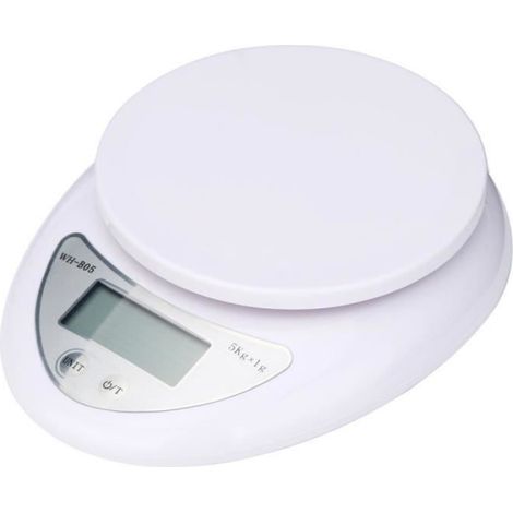 Balance Cuisine - 5 kg - Précision 1 g - Affichage Numérique - Multi-unités - Fonction Tare - Alimentaire et Générale (1/4)