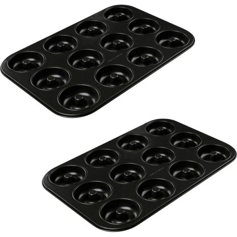Ensemble de 2 Moules donut et bagel 12 empreintes 26,5 x 38,5 cm Dr. Oetker Tradition (1/5)