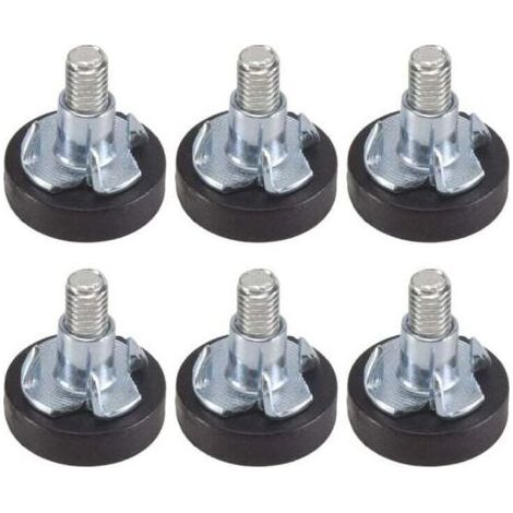 32 Pièces Niveleurs de Meubles Réglables M6 Pieds de Chaise Vis Réglables pour Jambes (1/4)