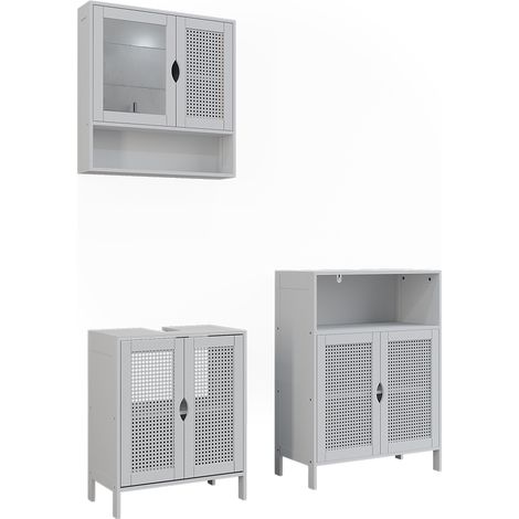 Conjunto de muebles de baño de 3 piezas Liora, Blanco, 3 partes, Vicco (1/5)