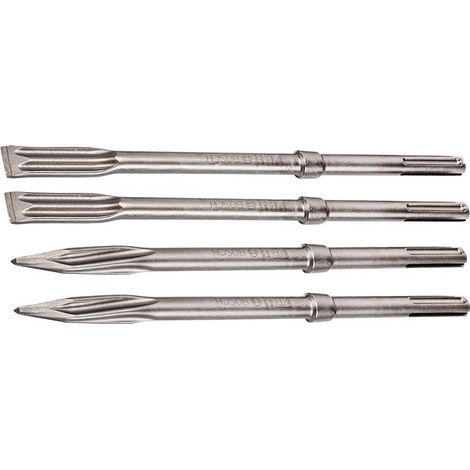 Jeu de burins 4 pièces 400 mm SDS-Max 4 pièces BOSCH