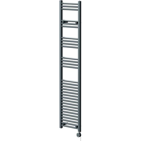 Pizarro Anthracite 1800mm x 400mm Straight Digital Thermostatic Electric Heated Towel Rail (1/5)