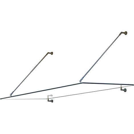 Home Deluxe – Auvent en verre transparent 150 x 90 cm – Verre de sécurité feuilleté 12 mm – Fixations en acier inoxydable V2A – Protection contre intempéries