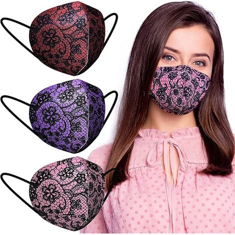 120 mascarillas protectoras desechables con banda elástica de encaje (1/3)