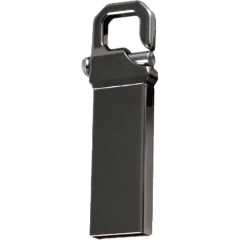 Clé USB haute vitesse, étanche, en métal, USB 2.0, avec porte-clés intégré pour la sauvegarde et le transfert de données sur PC/ordinateur portable. (1/5)