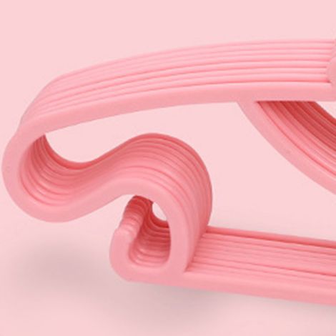 Kinderkleiderbügel aus verstärktem Kunststoff – 10er-Set Babykleiderbügel mit rosa Schleife – Kleiderbügel für Babykleidung, für den Heimgebrauch, leicht zu trocknen (1/5)