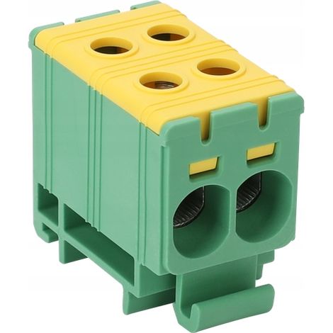 CONNETTORE BUSBAR Giallo-verde 2 x 2,5-35mm² 135A TRACON FLEAL-35/2ZS (1/3)
