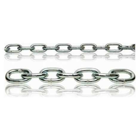 Cadena Industrial 8Mm 20Mt Eslabon Recto Cincado Ciro 25 Kg (1/4)