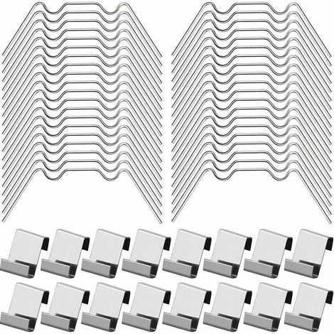 Pack de 100 clips de vitrage pour serre : Comprend 50 clips de type W et 50 clips de type Z en acier inoxydable