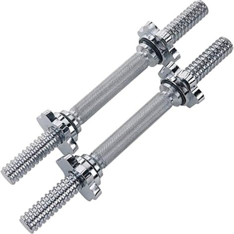 TRADE SHOP - 2 Manubri Filettati Da 40cm Per Sollevamento Pesi Sport Allenamento Palestra - (1/5)