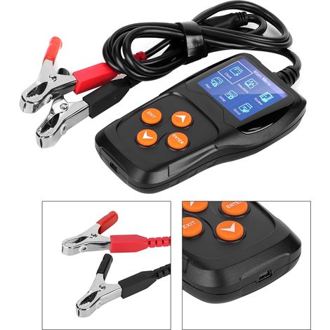 KW600 Automatischer Batterietester für Motorrad und Auto, 8-16V Analysator, Diagnose-Kit für Fahrzeugbatterien (1/5)