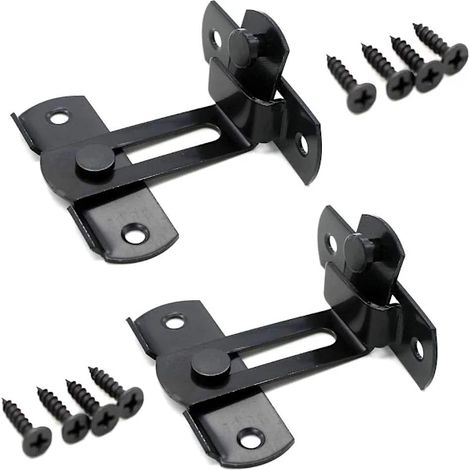 Loquet de porte à 90 degrés, verrou de porte à angle droit, pêne dormant pour tiroirs, serrure de sécurité pour clôtures en bois ou portails métalliques