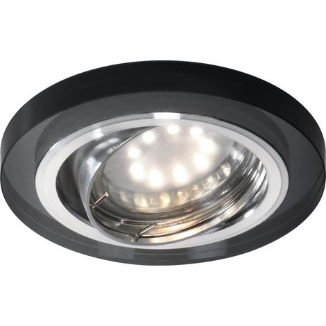 Spot plafond Candellux SSU-15 rond verre noir MR16 (1/4)