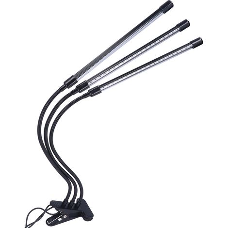Pflanzenlampe mit Rot- und Blaulicht, Timer, einstellbarem Winkel, hell, USB-betrieben, 3-flammige LED-Pflanzenlampe für Gartenbau und Topfen (1/5)