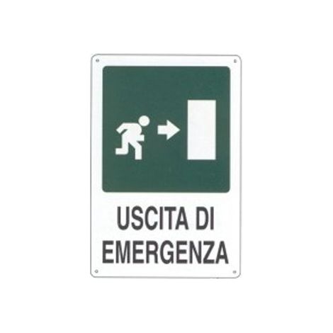 CARTELLO USCITA EMERGENZA DX 30X20