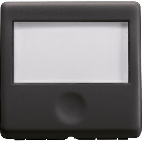 PULSANTE CON PORTANOME 'SYSTEM' 2 moduli - 1P NA 250V - Nero
