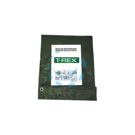 TELO OCCHIELLATO BORDATO CON ANGOLI RINFORZATI 100 GR. NORMALE - mt.5x5 - gr.100 al mq. - colore verde/blu