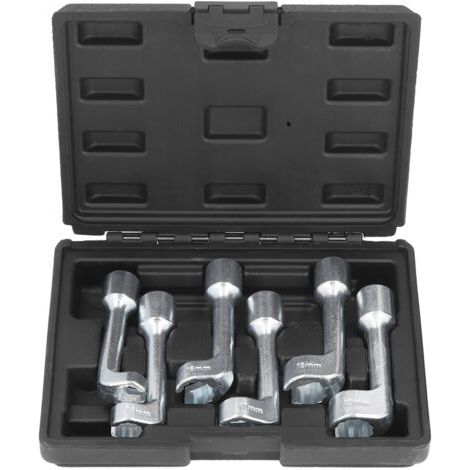 RHG Jeu de clés à cliquet，Jeu de clés à douille de ligne d'injecteur de Type L, outil de démontage de carburant 1/2 pouces Dr 12 14 16 17 18 19mm 6 pièces (1/5)
