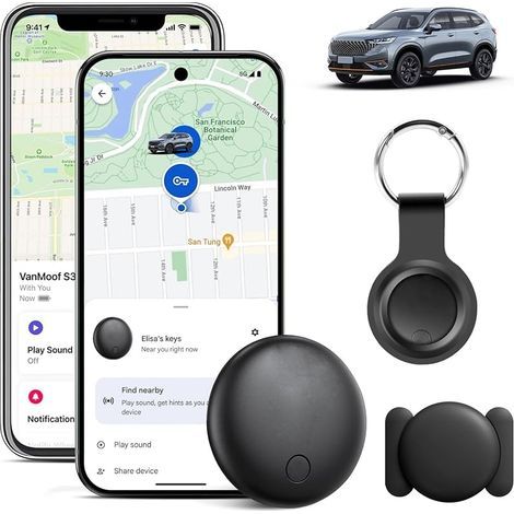 GPS-Tracker fürs Auto, kompatibel mit integrierter App (iOS und Android), intelligenter Echtzeit-Standortsender mit weltweiter Abdeckung, keine monatlichen Gebühren oder Abonnements (Weiß) (1/5)