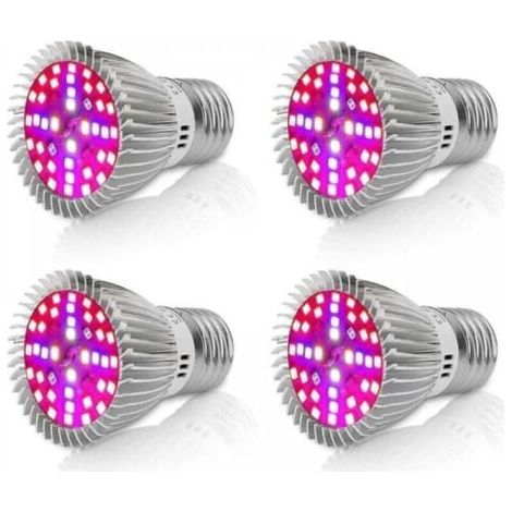 [4 pièces] Lampe de croissance à LED 10W E27, lampe de croissance à spectre complet (1/5)