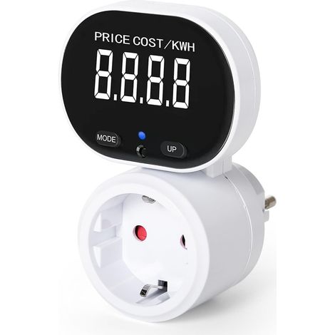 Moniteur de Consommation Électrique AC230V 16A Compteur de Puissance LCD, Wattmètre Prise UE, Surveillance Énergie Domestique (1/5)