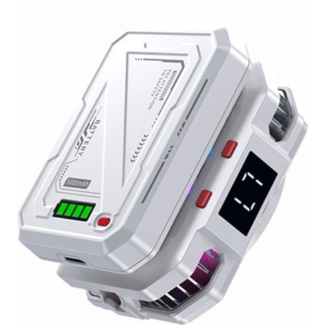 Refroidisseur magnétique de téléphone 56 x 44 mm, 3000 mAh rechargeable à semi-conducteur, radiateur d'affichage de puissance intégré pour jeux et streaming (3000 mAh) (1/5)