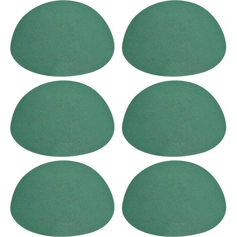 6 Pièces Demi-Boule de Mousse Verte pour Composition de Fleur, Base Stable et Apparence Réaliste, pour Bouquets de Mariage et Centres de Table de Restaurant (1/5)