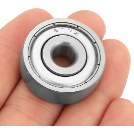 10 Stück doppelseitig abgedichtete Kugellager aus Stahl für Rillenriemenscheiben, Modell 637-ZZ (1/5)