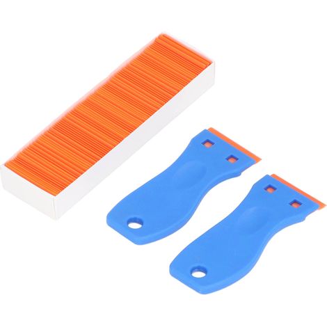 Kit de 102 grattoirs à lame double tranchant en ABS pour le nettoyage et le grattage d'autocollants. (1/5)