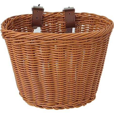 Cesta infantil para la rueda delantera de la bicicleta,hecha a mano y tejida,para bicicletas de niños y niñas (25 cm x 19 cm x 18 cm) (1/5)