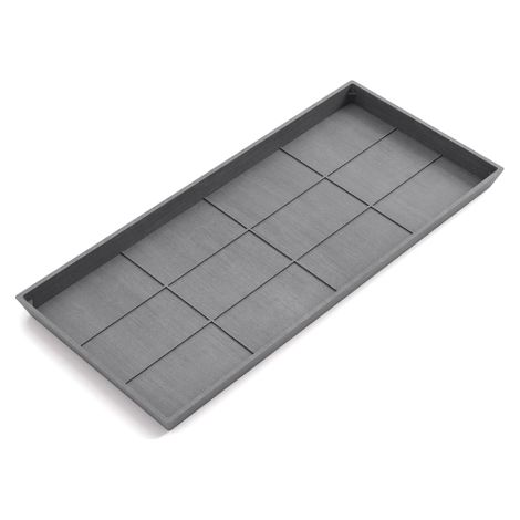 Sottovaso Rettangolare L78 P35 H4 cm Grigio ECOPOTS