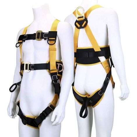 Ergonomischer 25-kN-Sicherheitsgurt – Taillenumfang 80–140 cm – Hochfestes Polyestergewebe – Zum Klettern und Arbeiten in der Höhe (1/5)