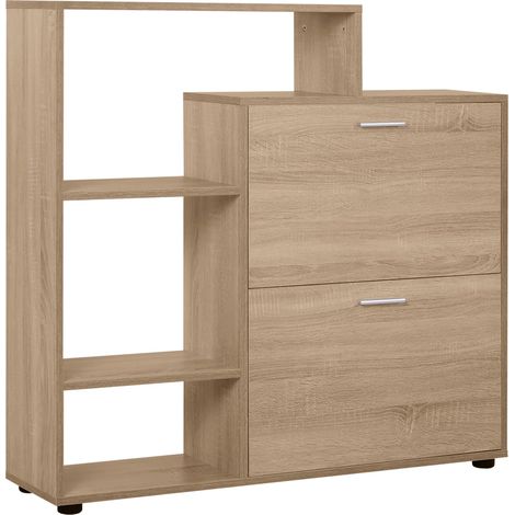 Scarpiera Salvaspazio 20 Paia da Ingresso in Legno Libreria 101.5x25.5x98 cm (1/5)