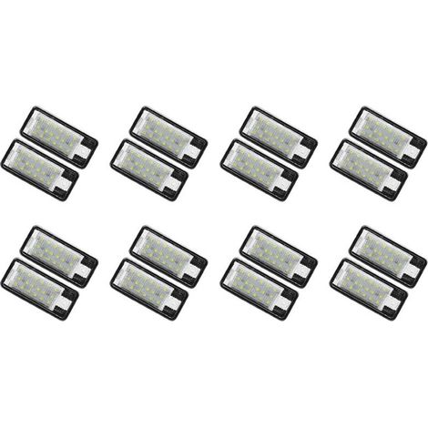 Otto luci targa a LED bianche adatte per Audi A3 S3 8P A4 B6 B7 A5 A6 4F Q7 A8 S8 C6
