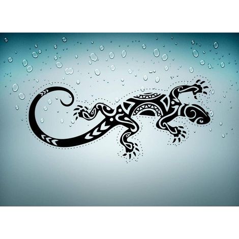 Autocollant salamandre lézard gecko noir pour voiture ou moto