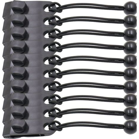 10 Pièces Clip De Bâche Tente Pinces De Fixation Pour Tente, Inclure 10 Corde Élastique (1/5)
