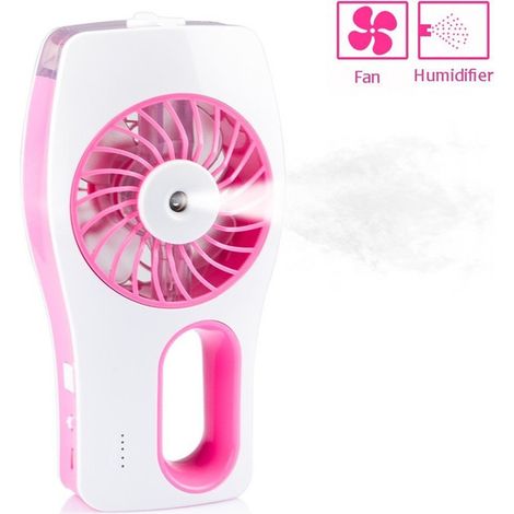 Mini ventilateur USB portable Mgrow® avec humidificateur et spray rechargeable, idéal pour le bureau, la maison, la voiture et les voyages d'été.