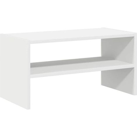 Étagère à chaussures blanche empilable, dimensions 60x30x30,5 cm. (1/5)