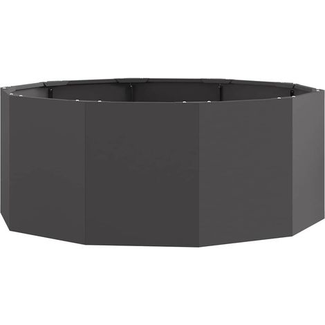 Maison Exclusive - Jardinera Negro 90 x 90 x 35 cm Acero
